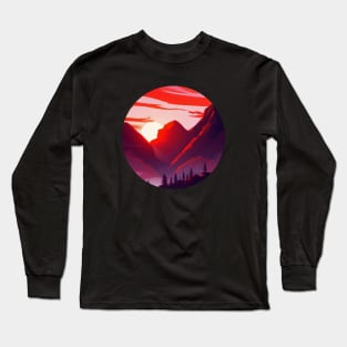 The mountains glow at sunrise Long Sleeve T-Shirt